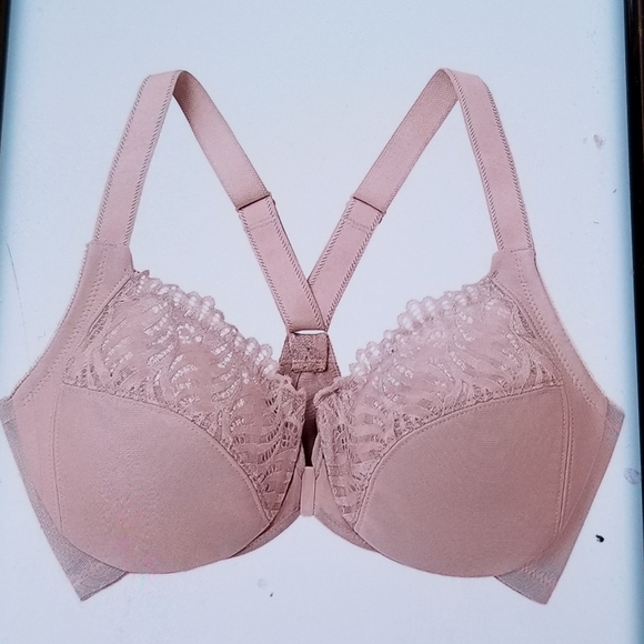 NWOT Glamorise womens front close t-back wonderwire underwire #1246 size 36c - Picture 6 of 15